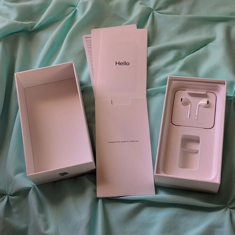 Box Of Apple iPhone XR- White Box (Ear Phone is Still New)